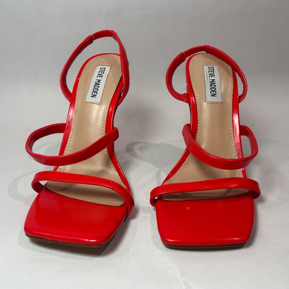 Steve Madden Bold Red Strappy Heels